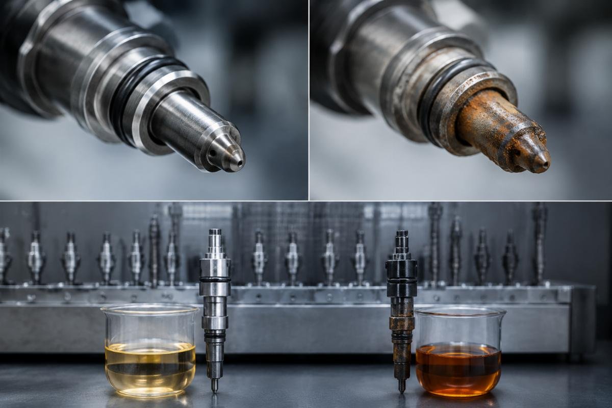Fuel sulfur level impact on injector corrosion