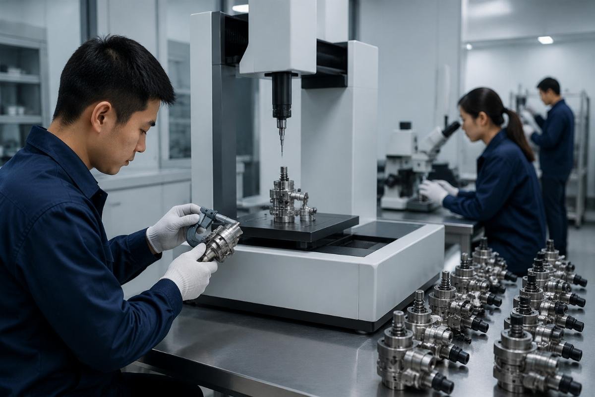 Multi-stage fuel pump quality inspection process