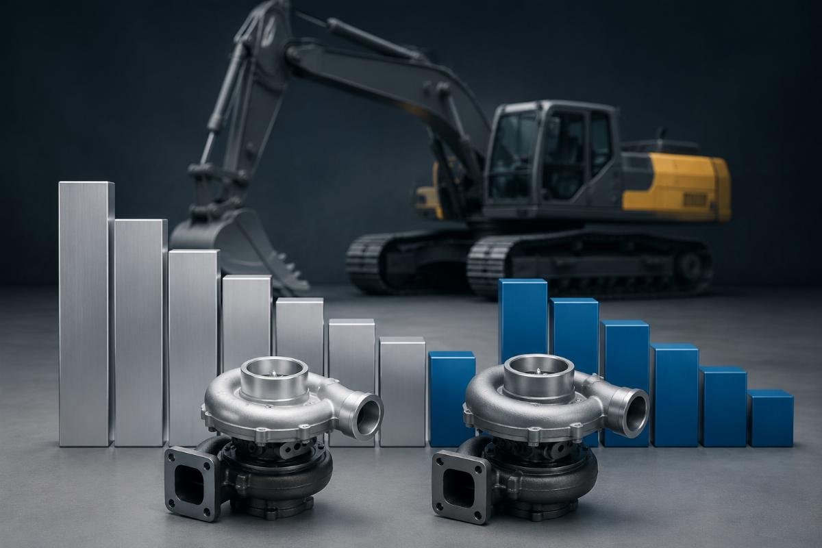 excavator turbocharger price comparison Tiered price comparison chart for OEM vs aftermarket excavator turbochargers