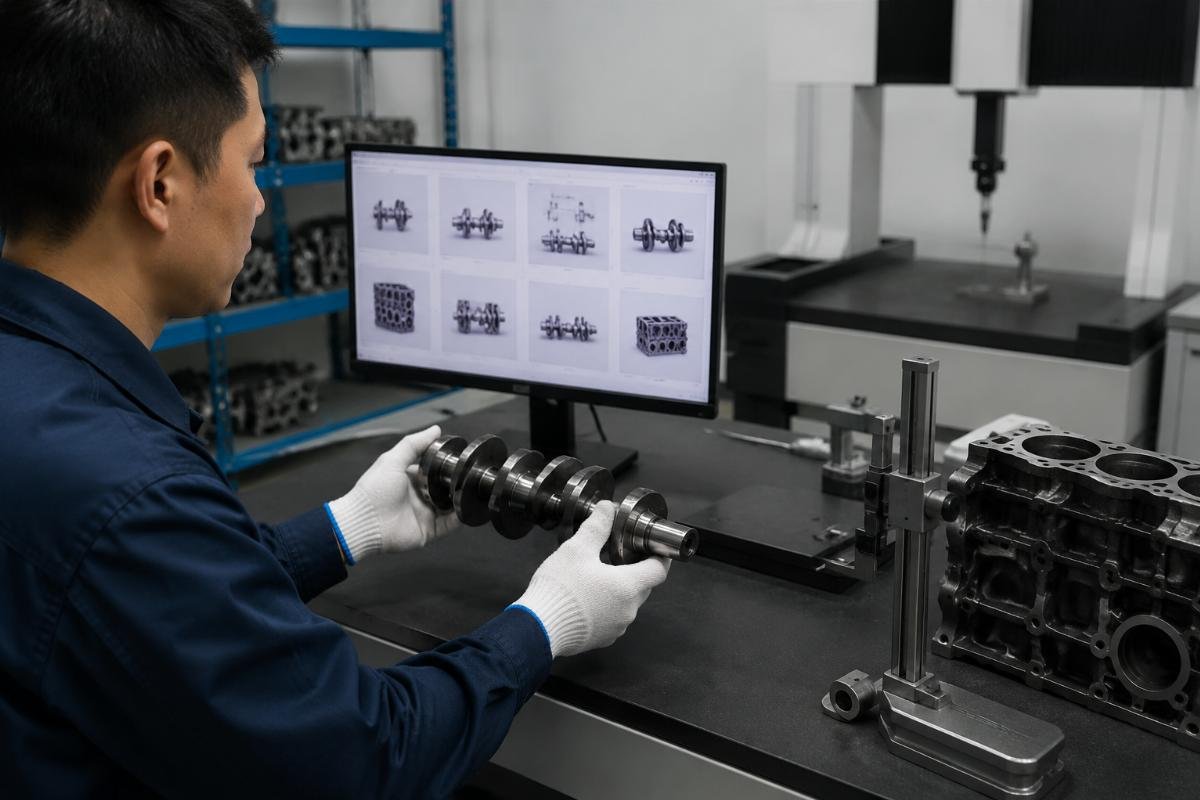 Kubota crankshaft compatibility verification process A technician cross-referencing a Kubota engine part number against a digital compatibility database