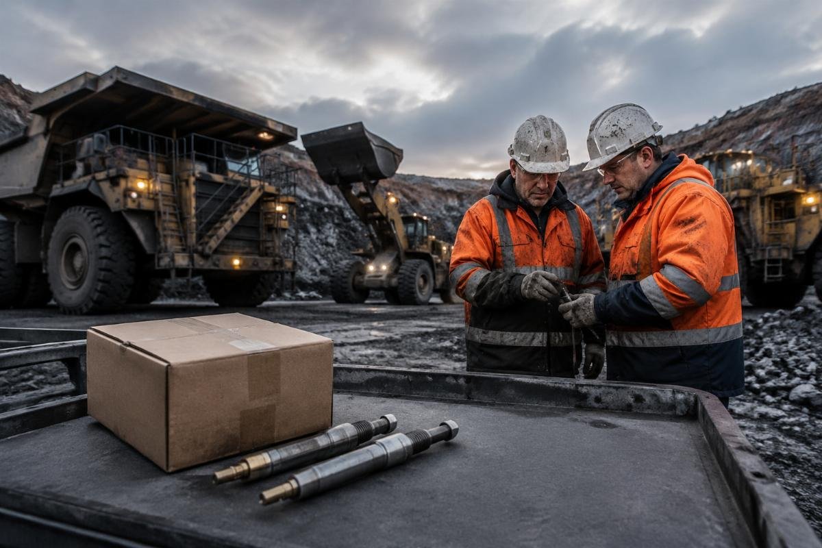 Urgent glow plug delivery for mining fleet operations A mining site operations team resuming work after urgent glow plug delivery